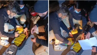 ناردرن بائی پاس پشاور کے نزدیک کاروائی کے دوران بھاری مقدار میں منشیات برآمد