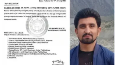 تحصیل ہیڈکوارٹر ہسپتال بونی میں ایک ماہ سے ڈاکٹر کی