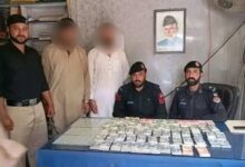 ڈکیتی کا رنگ دے کر 56 لاکھ روپے ہتھیانے والے دو ملزمان گرفتار