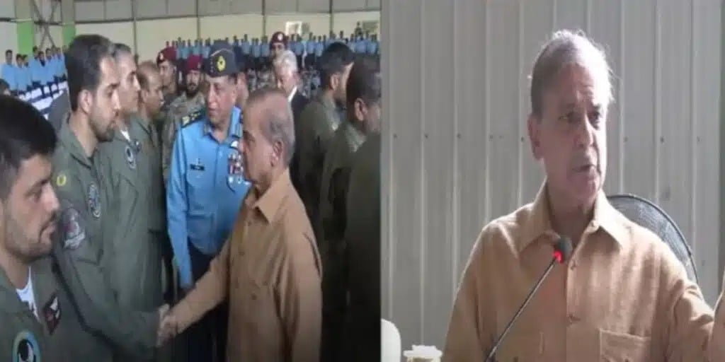 وزیراعظم شہباز شریف نے کامرہ ایئربیس کا دورہ کیا، پاک فضائیہ کے شاہینوں سے ملاقات کی